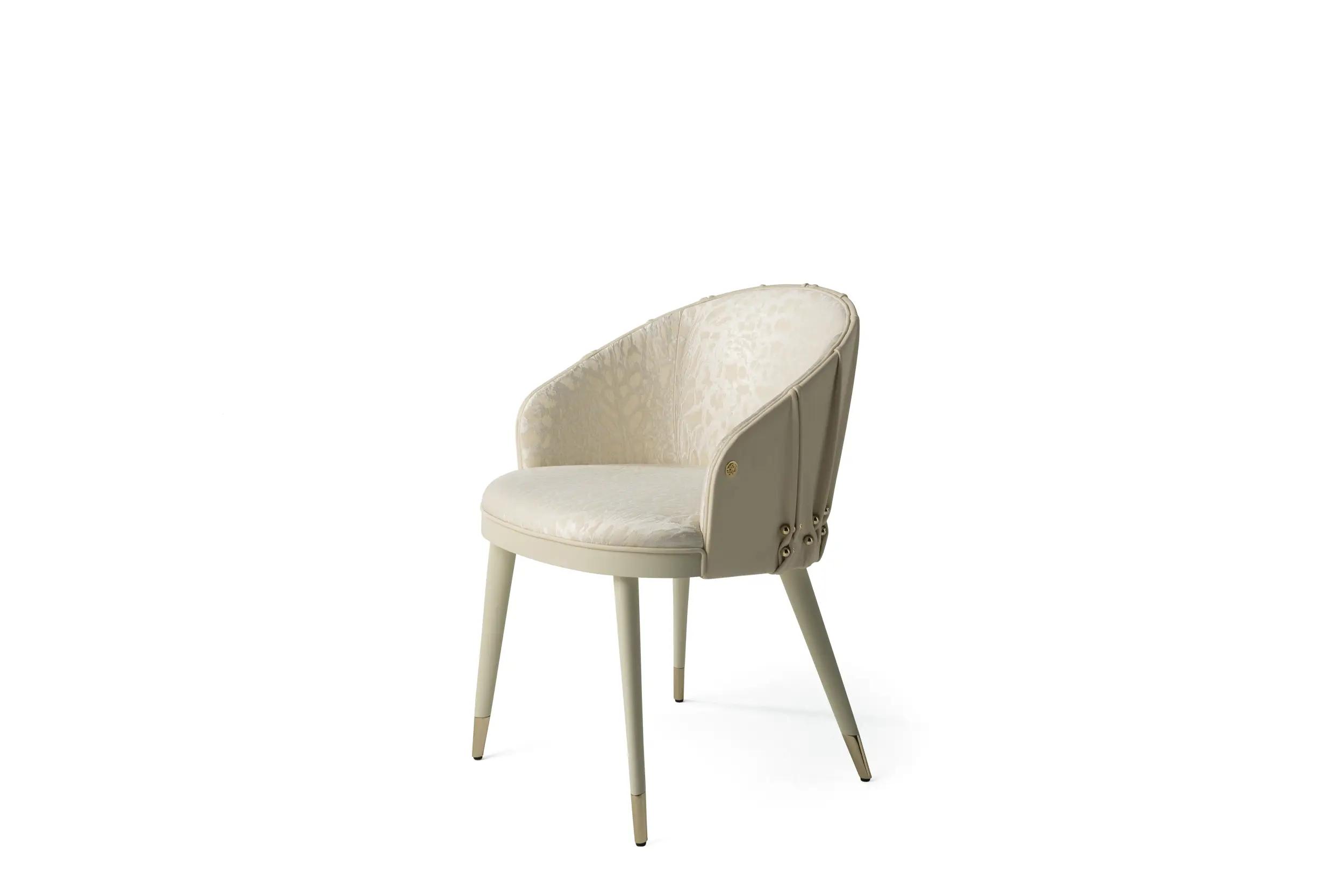 Italian style backrest rivet dining chair